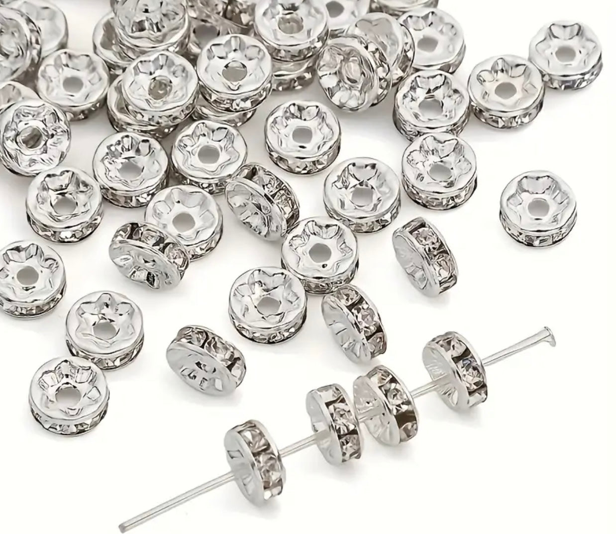 Séparateurs STRASS 8mm (couleurs variées)